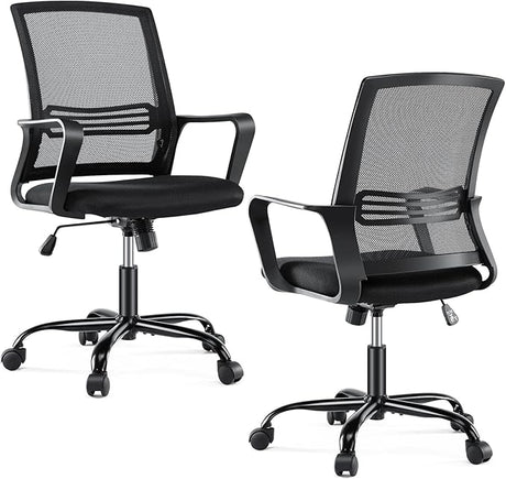 Desk Chair - Office Chair Computer Chair with Wheels Ergonomic Office Chair