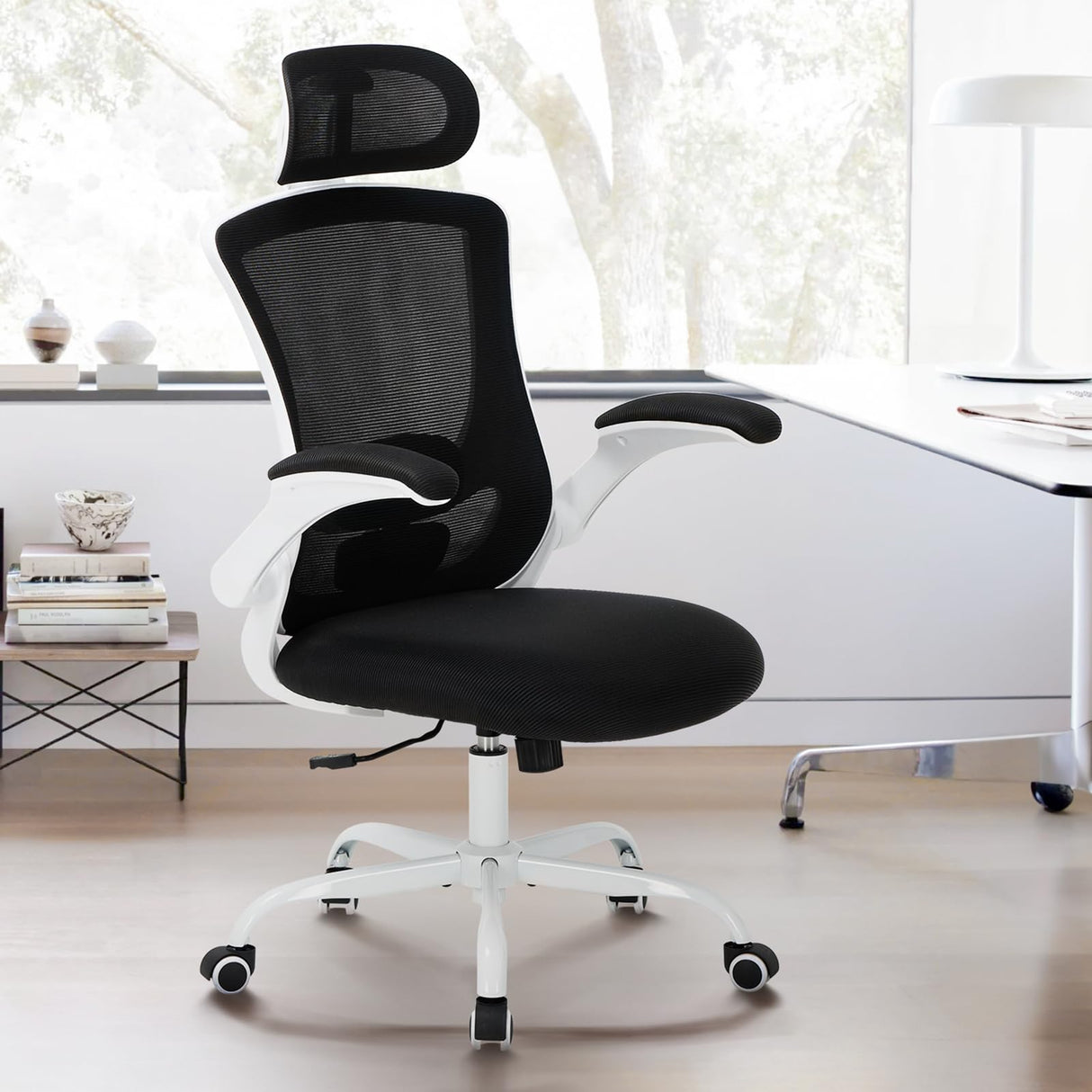 Mesh Office Chair, High Back Executive Desk Chair with Adjustable Headrest and Lumbar