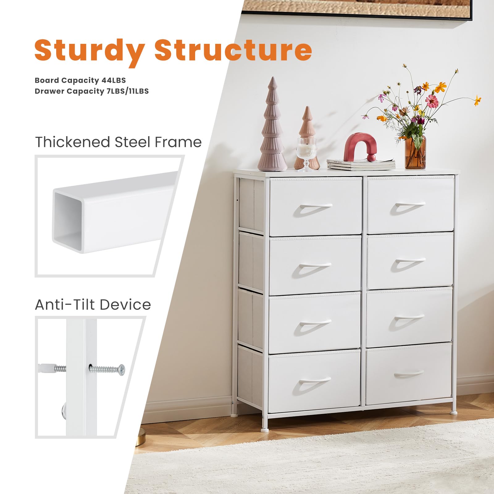Dresser - Dresser for Bedroom Drawer Dresser Organizer Storage Drawers