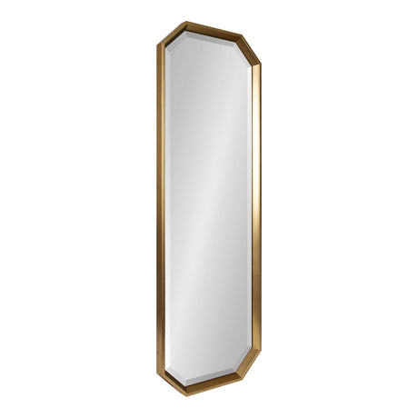 Calter Modern Full Length Framed Octagon Wall Mirror, 16 x 48.5, Gold