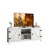 Farmhouse TV Stand for 65 inch TV, Entertainment Center with Storage and Open Shelves,