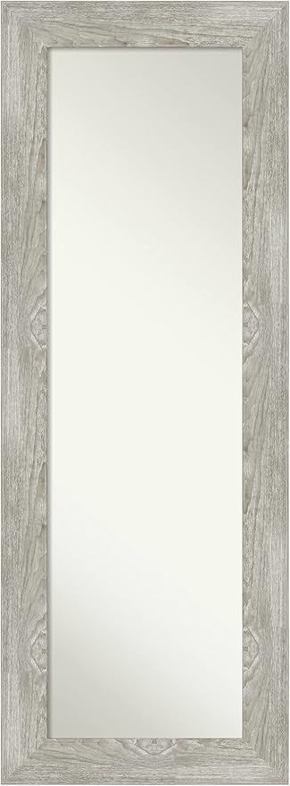 Door Wall Mirror, Full Length Mirror (51.5 x 17.5 in.), Dove Greywash Narrow Full Body Mirror and On The Door