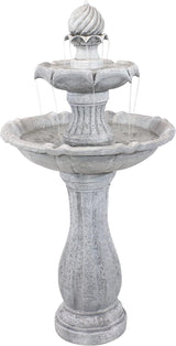 45-Inch 2-Tier Arcade Outdoor Solar Water Fountain - Outdoor Water Feature
