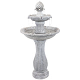 45-Inch 2-Tier Arcade Outdoor Solar Water Fountain - Outdoor Water Feature