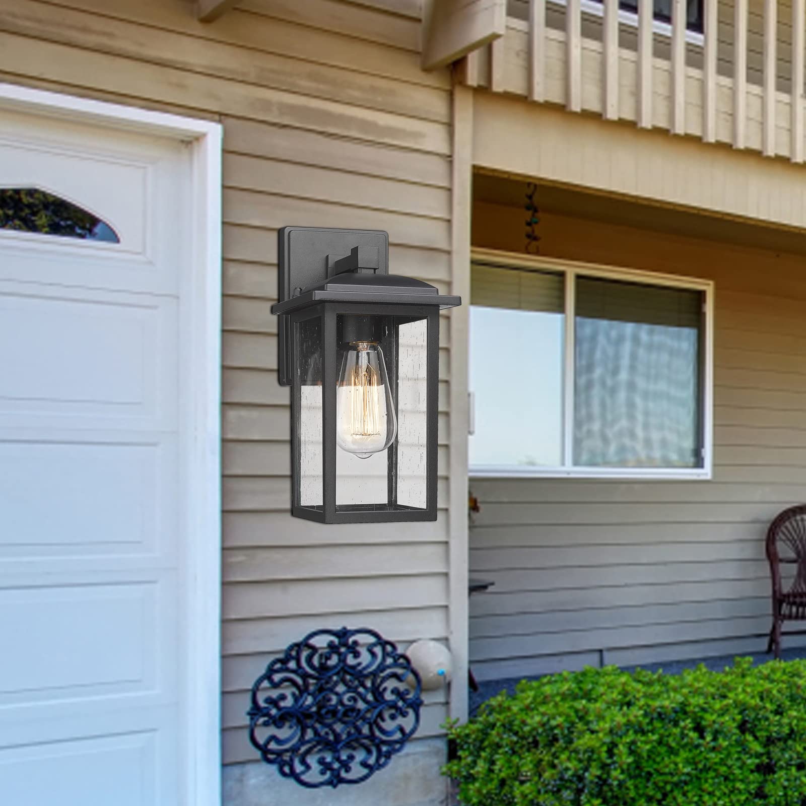 Outdoor Wall Sconces 2 Pack, Exterior Light Lantern Fixtures