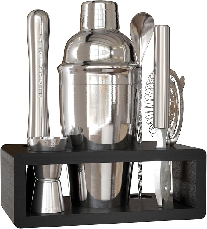 Cocktail Shaker Set: Bartender Kit for Home Bar Mixology Cocktail Bar Set Plus