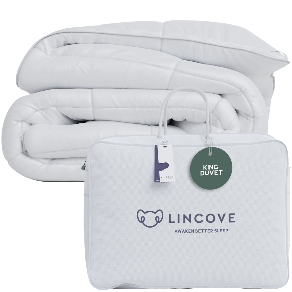 Canadian Down Comforter – All-Season Warmth Duvet Insert – Corner Loops in Each Corner