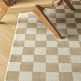 Gambit 6'7"x9' Checkered Rug Washable Area Rug for Living Room Bedroom