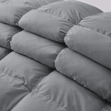 White Feather Down Comforter Duvet Insert All Warmth Levels Dark Gray Heavy Weight Full - Queen