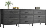 9 Drawer Dresser, 47 Inch Dresser TV Stand for 50, 55 Inch TV, Entertainment Center