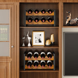 2-in-1 Wine Rack Countertop, Small Wine Rack Organizer Holder