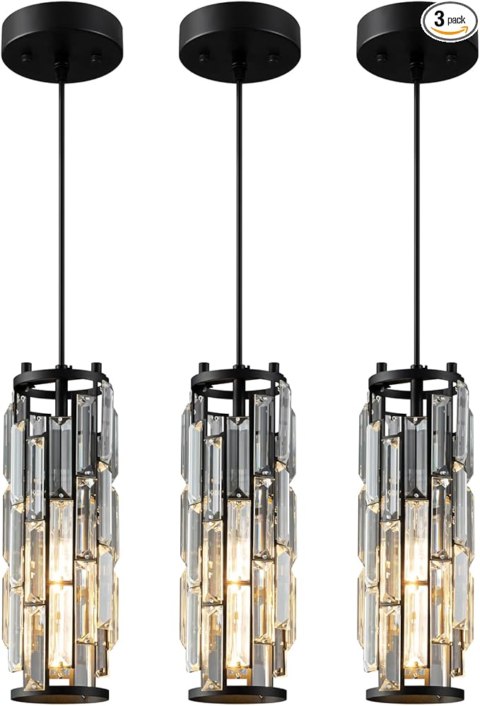 Pendant Lights Modern Black Pendant Light Mini Crystal Chandelier Pendant Lighting