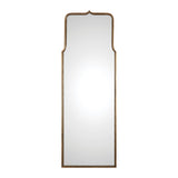 Tall Gold Curved Arch Full Length Wall Mirror | 69" Moroccan Arabesque Floor