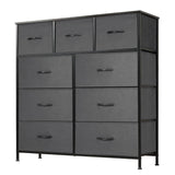 Dresser for Bedroom, Storage Tower with 9, Chest of Drawers with Fabric Bins Sturdy