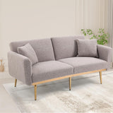 65" Teddy Sofa Couch,Convertible Futon Sofa Bed,Comfy Recliner Couch