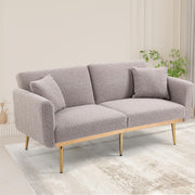 65" Teddy Sofa Couch,Convertible Futon Sofa Bed,Comfy Recliner Couch