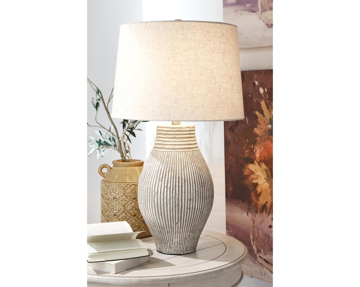 Layal Textured Paper Table Lamp 29" Beige