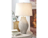 Layal Textured Paper Table Lamp 29" Beige