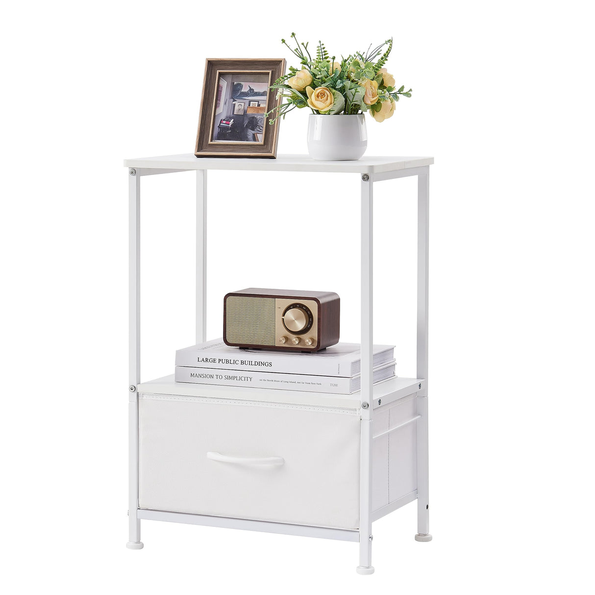 Nightstand, Bedside Table End Table for Bedroom Dorm Nursery Living Room