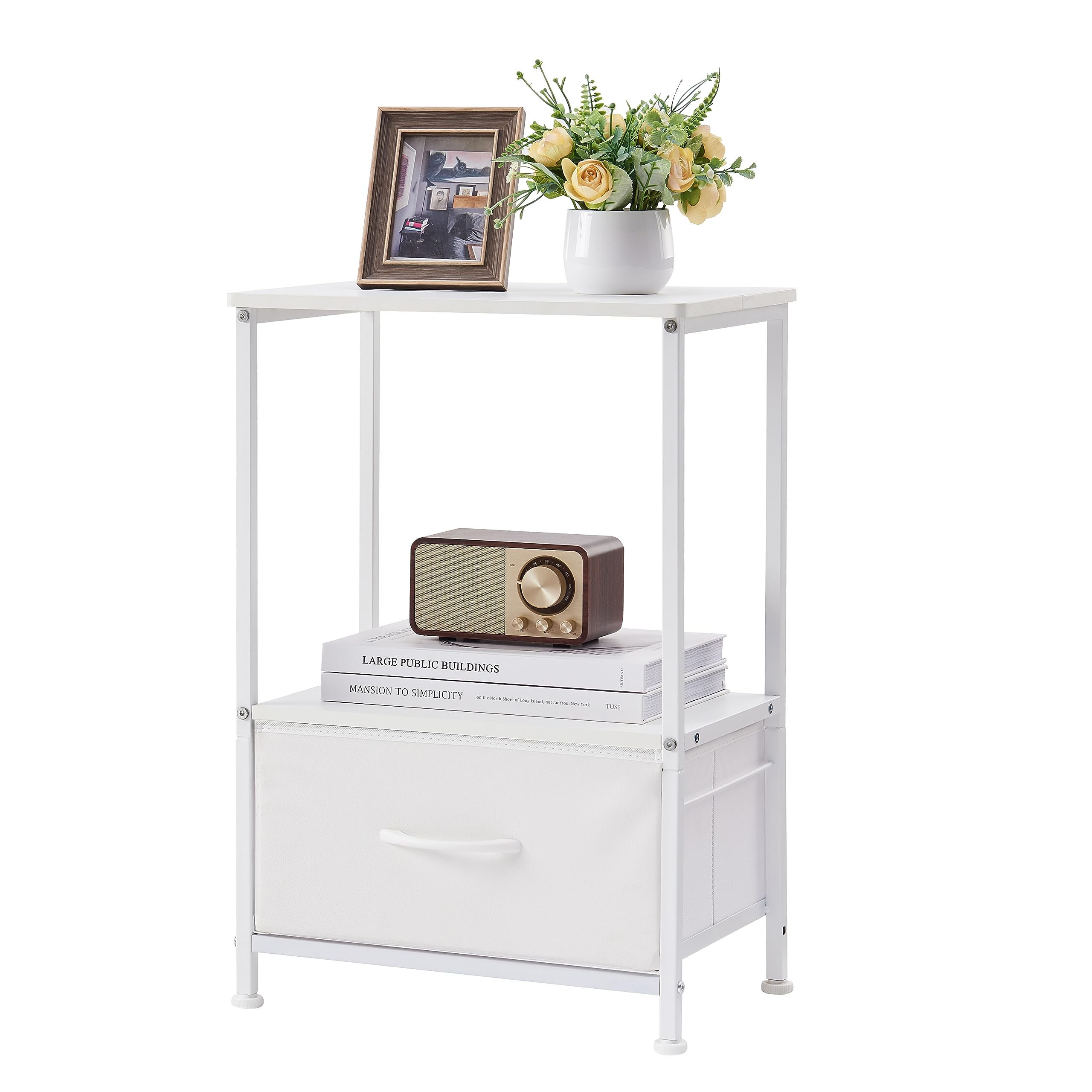 Nightstand, Bedside Table End Table for Bedroom Dorm Nursery Living Room