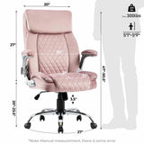 Ergonomic Home Office Desk Chair with Velvet Fabric - Swivel Executive Office Chair