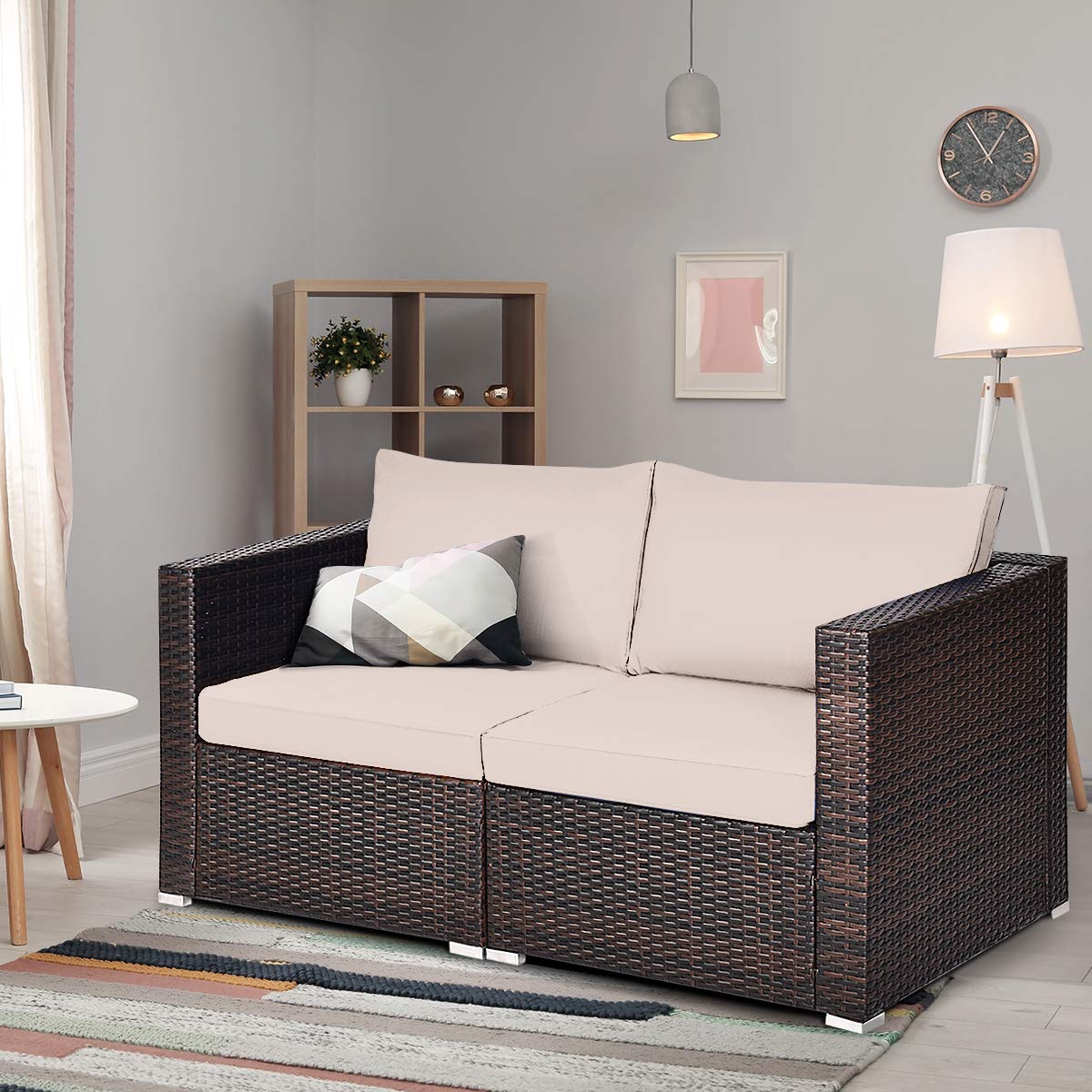 Outdoor Wicker Corner Sofa Set