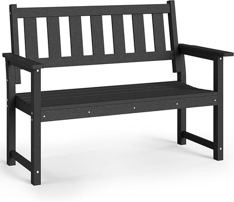 Outdoor Bench, 50’’ All Weather and Fade Resistant Memorial Bench