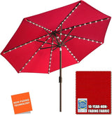 USA 10-Year-Non-Fading Solar 9ft Market Umbrella