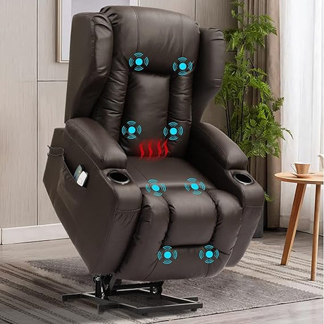 Power Lift Recliner Chairs for Elderly with Massage & Heating