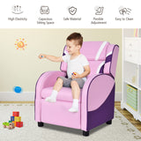 Kids Recliner, Gaming Recliner Chair w/Footrest, Headrest, Lumbar Support & Side Pockets