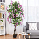 SAFEPLUS 2 Pack 6ft Ficus Artificial Fake Trees for Indoor or Outdoor