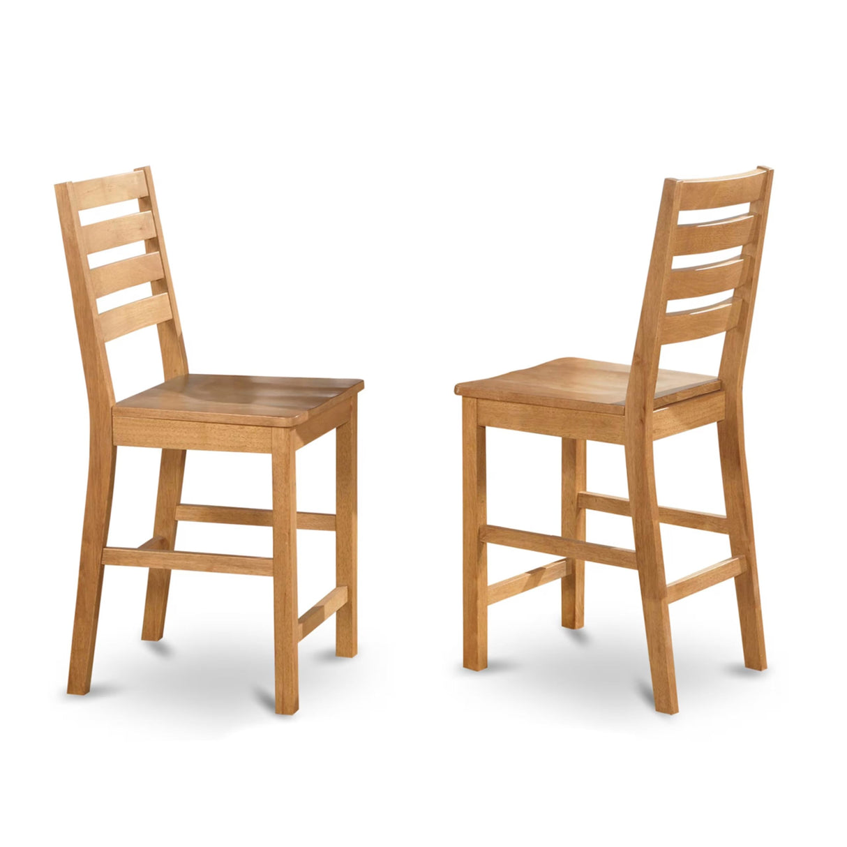 CAFE5-OAK-W 5 Piece Counter Height Pub Set Includes a Square Dining Room Table