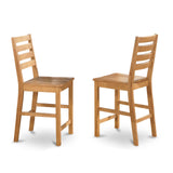CAFE5-OAK-W 5 Piece Counter Height Pub Set Includes a Square Dining Room Table