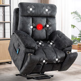 Large Power Lift Recliner Chair with Massage and Heat for Elderly Big and Tall People