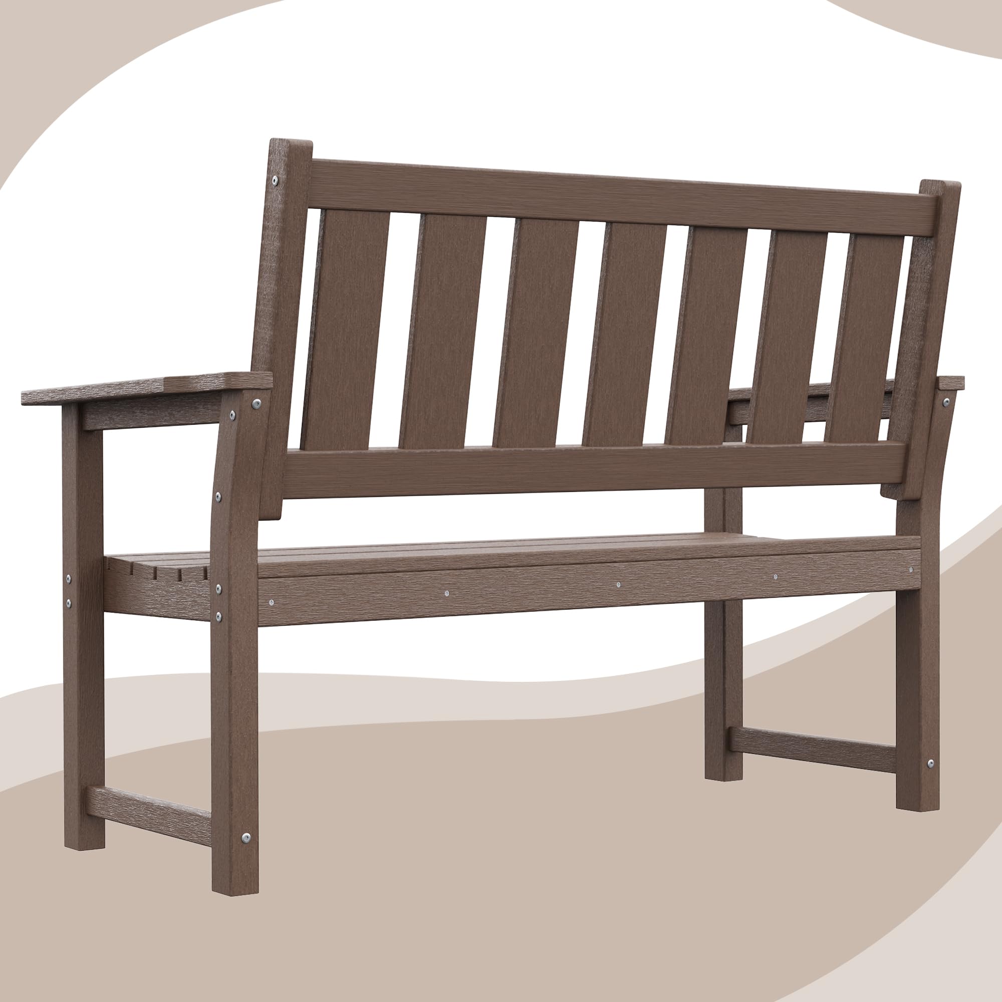 Memorial Bench – 50'' Weatherproof Durable Outdoor Bench