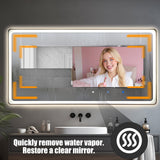 39×20 Inch Smart Bathroom Mirror with Touchscreen TV