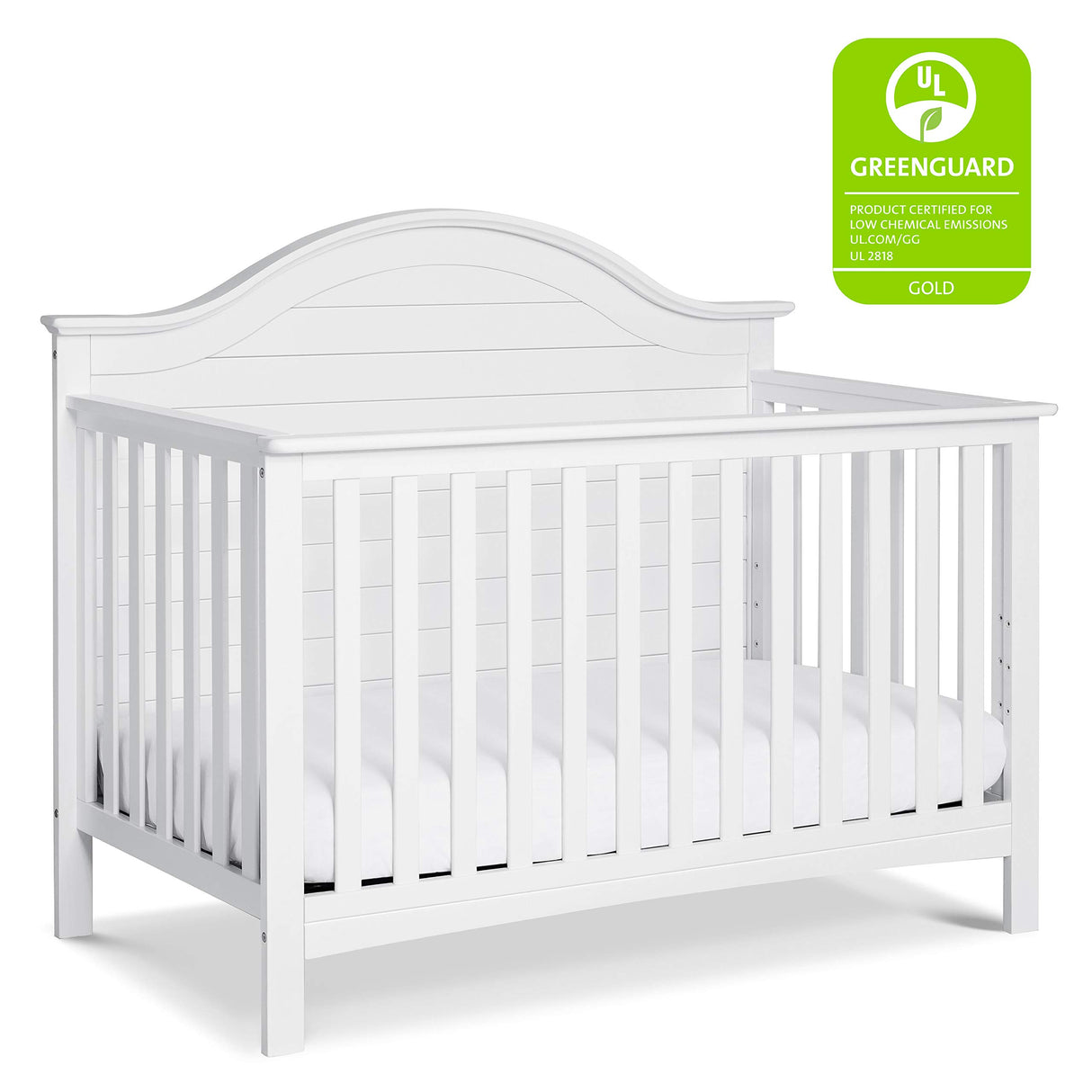 by DaVinci Nolan 4-in-1 Convertible Crib in White, Greenguard Gold Certified, 1