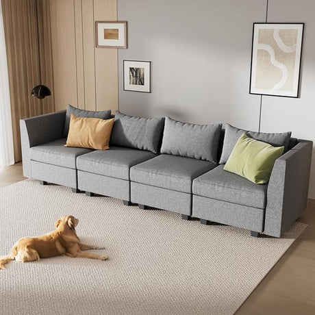 Sectional Couches Sofa with Storage, Convertible Couch with High-Density Sponge Filling