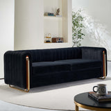 Modern Velvet Sofa for Living Room, 84 Inches Long Upholstered Sofa Couch with High