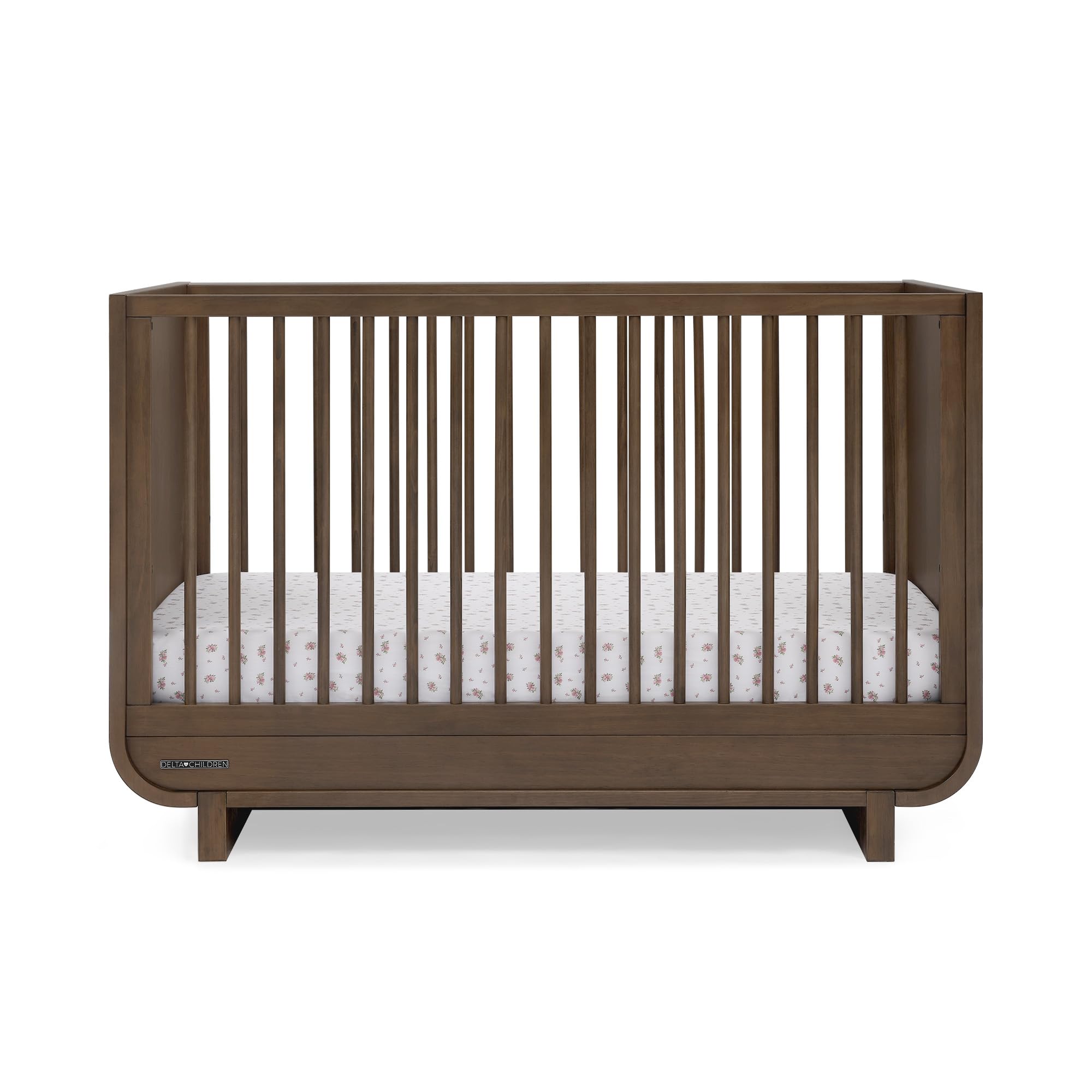Rhodes 4-in-1 Convertible Crib - Greenguard Gold Certified, Teak Brown