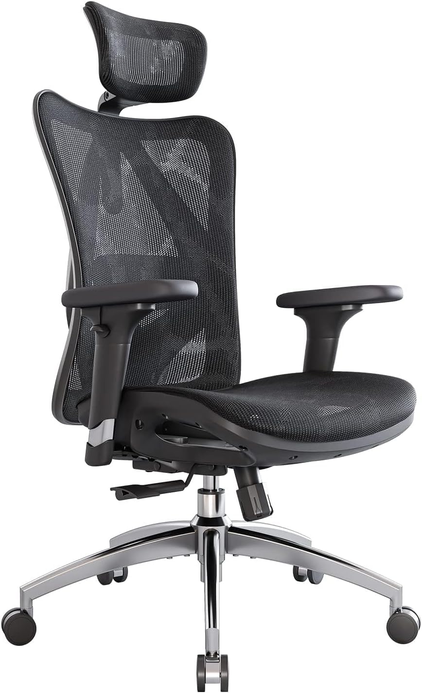 M57 Ergonomic Office Chair with 3 Way Armrests Lumbar Support and Adjustable Headrest High