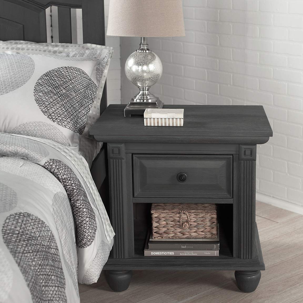 London Lane Nightstand, Arctic Gray