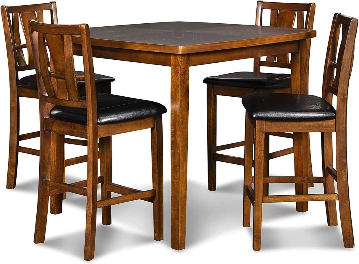 Dixon Counter Height Dining Set, Espresso, 5-Piece