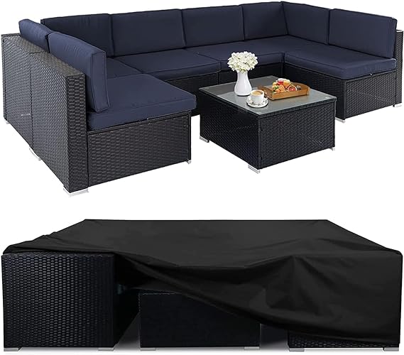 Outdoor Patio Furniture Set All-Weather Sectional Sofa Outside Couch