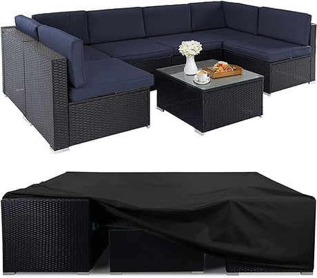 Outdoor Patio Furniture Set All-Weather Sectional Sofa Outside Couch