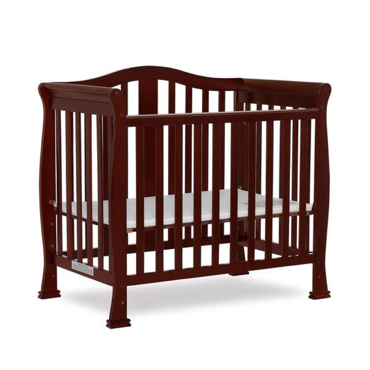 Addison 4-in-1 Convertible Mini Crib in Espresso, Greenguard Gold Certified, Non-Toxic