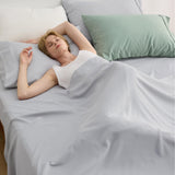 Cooling Sheets for Queen Size Bed Set, Polyester & Rayon Derived from Bamboo,