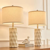 24" Modern Ceramic Table Lamp Set of 2 - 3 Color Dimmable Bedside Lamps