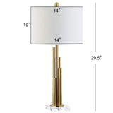 Lighting Collection Hopper Brass Gold 30-inch Bedroom Living Room Home Office Desk Nightstand