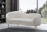 Ritz Collection Modern | Contemporary Velvet Upholstered Loveseat